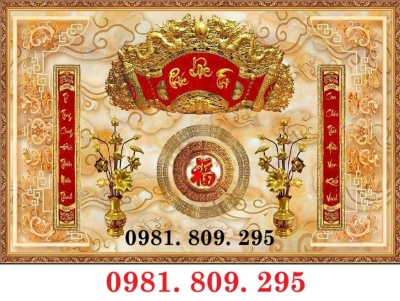 Gạch tranh ốp tường ban thờ đẹp HP338