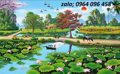 Tranh gạch 3d cảnh đồng quê - CVCZ32