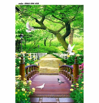 Tranh gạch 3d ốp tường cầu thang - DSCX43