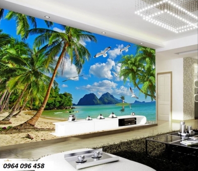 Tranh gạch phong cảnh bờ biển 3d - 89CP