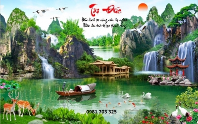 Tranh gạch men 3D trang trí