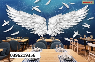 Tranh cánh thiên thần đẹp trang trí 3d