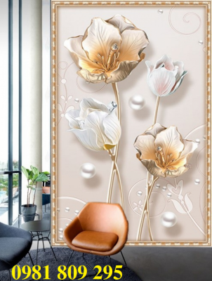 Gạch tranh 3d bình hoa ,  tranh cao cấp