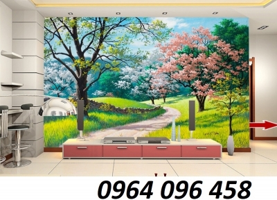Tranh gạch 3d ốp tường phòng khách - hành lang - 098CN