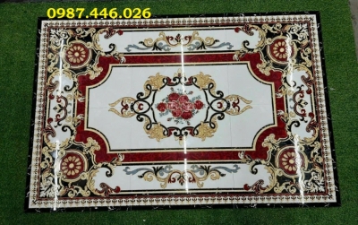Thảm gạch khắc vàng cổ điển