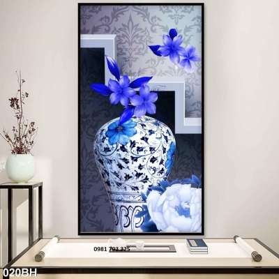 Tranh gạch 3D bình hoa
