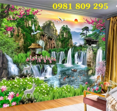 Gạch 3d phong cảnh , tranh thiên nhiên HP093