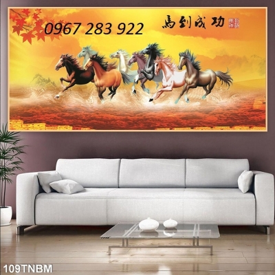 Tranh phong thủy gạch men mã đáo thành công