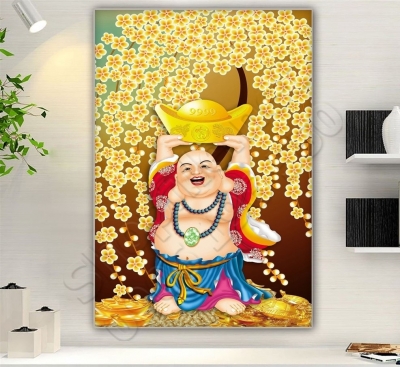 Gạch tranh 3d ốp tường cây kim tiền - 032XV