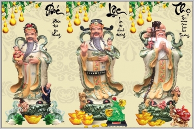 Trang trí phòng thờ - gạch tranh dán tường