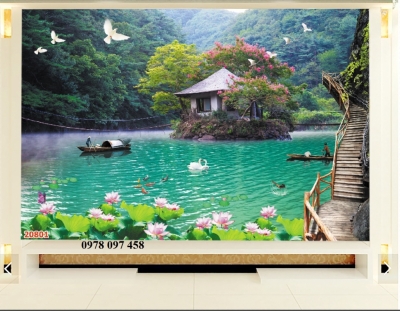 Trang trí phòng khách - tranh gạch men