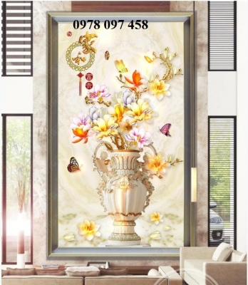 Gạch tranh bình hoa