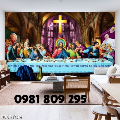 Tranh gạch men công giáo , gạch tranh 3d