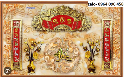 Tranh gạch 3d bàn thờ gia tiên - KJHG66