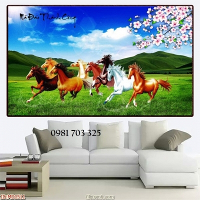 gạch tranh phong thủy mã đáo thành công