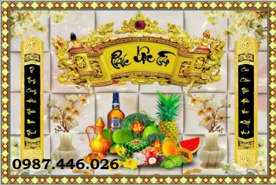 Tranh gạch men phòng thờ HP283