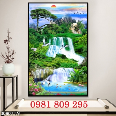 Tranh gạch phong cảnh khố đứng GF7665