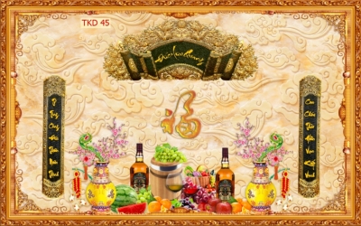 Tranh gạch dán phòng thờ