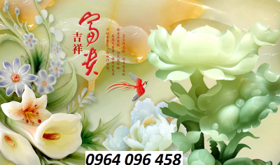 Tranh 3d - gạch tranh 3d phòng khách - QPO98
