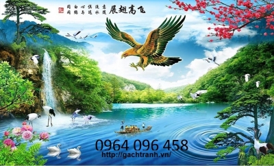 tranh gạch 3d - gạch tranh 3d phong cảnh