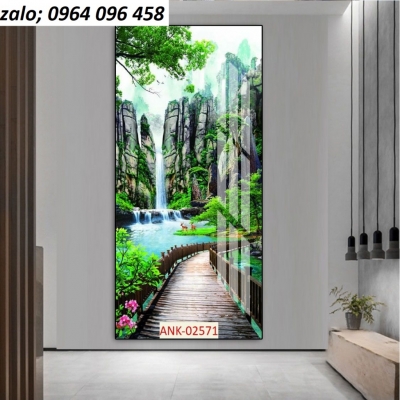 Gạch tranh 3d phong cảnh khổ đứng - DCX32