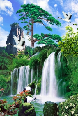 mẫu gạch 3d dán tường phòng khách - 23A
