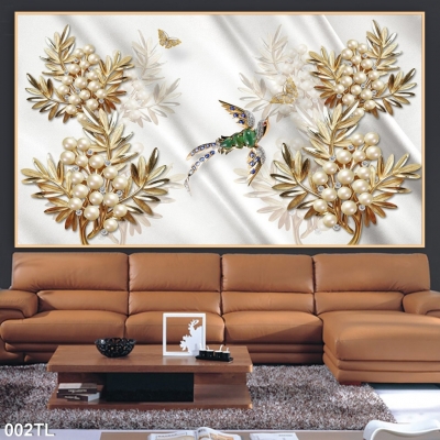 Tranh gạch 3D hoa trang trí phòng