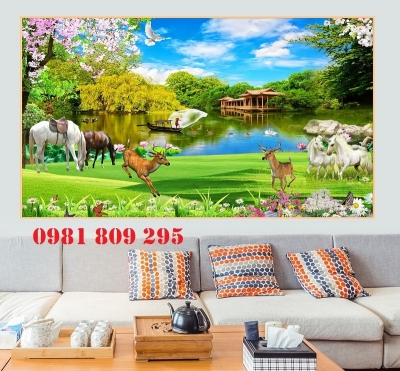 Tranh gạch 3d thiên nhiên đẹp