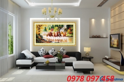 Gạch tranh 3D - mã đáo truy phong
