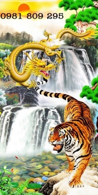 Gạch 3d hổ - tranh gạch trang trí hình hổ