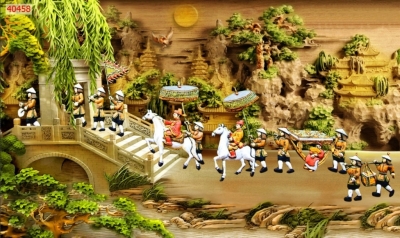 Tranh gạch 3d vinh quy bái tổ - BNMM07