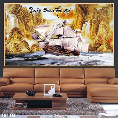 Gạch tranh- Tranh thuận buồm xuôi gió