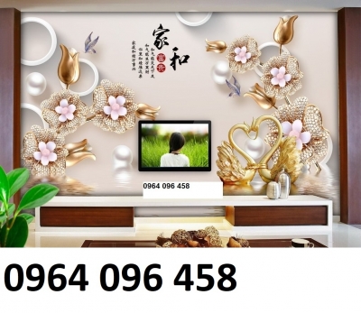 Tranh gạch 3d trang trí phòng khách đẹp - HVX44