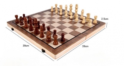 Bộ cờ vua cao cấp 2 trong 1 cờ vua và cờ đam