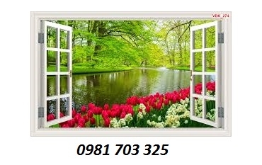 Tranh cửa sổ- gạch tranh trang trí