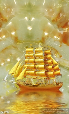 Tranh phong thủy thuyền buồm - GĐS11