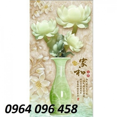 Tranh gạch ốp tường 3d hoa ngọc - 655CM
