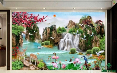 Tranh gạch 3d phong cảnh hữu tình - HDXCC