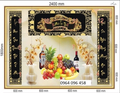 tranh gạch 3d - gạch tranh 3d phòng thờ - QLK09