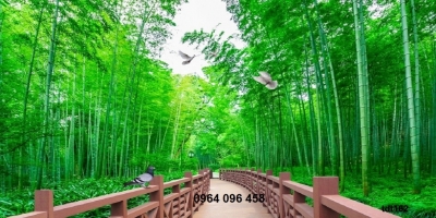 Tranh tre trúc 3d - tranh gạch 3d tre trúc - 55XN