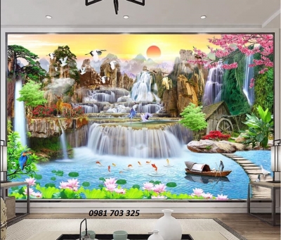 Gạch tranh phong cảnh -tranh trang trí phòng