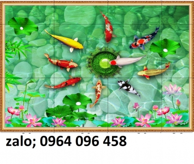 Tranh gạch 3d cá chép - gạch tranh 3d cá chép - GFD41