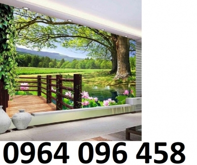 Tranh rừng cây - tranh gạch 3d rừng cây - DB33