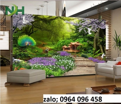 Tranh gạch ốp tường phong cảnh thiên nhiên 3d - KGCV54