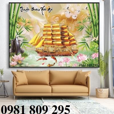 Gạch tranh thuyền buồm