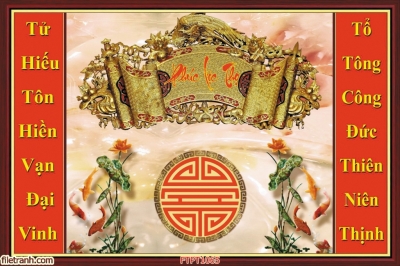 Tranh gạch 3d phòng thờ - TMC44