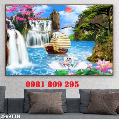 Gạch tranh 3d thiên nhiên giao hòa