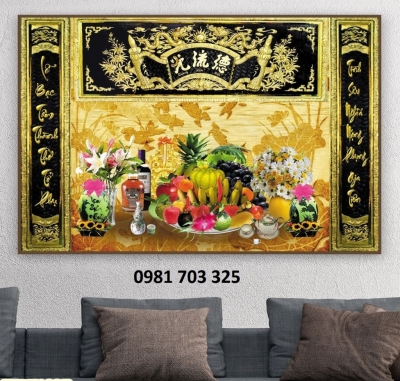 Gạch tranh phòng thờ-gạch ốp tường