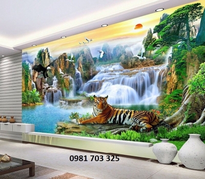 Tranh gạch 3d hổ sơn lâm