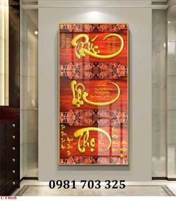 Tranh gạch 3D phúc lộc thọ